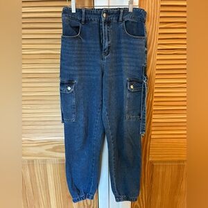 Forever 21 Navy Blue Denim Pants size large